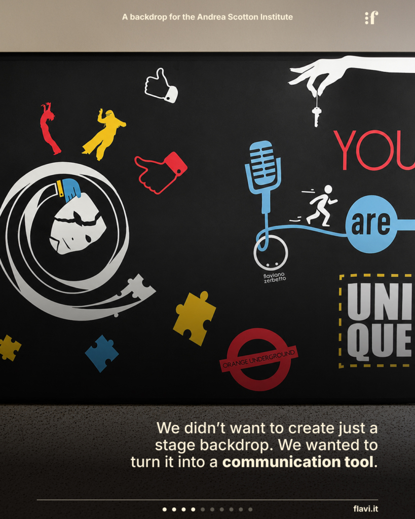 We didn’t want to create just a stage backdrop. We wanted to turn it into a communication tool.
